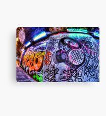 Masked graffiti man Canvas Print