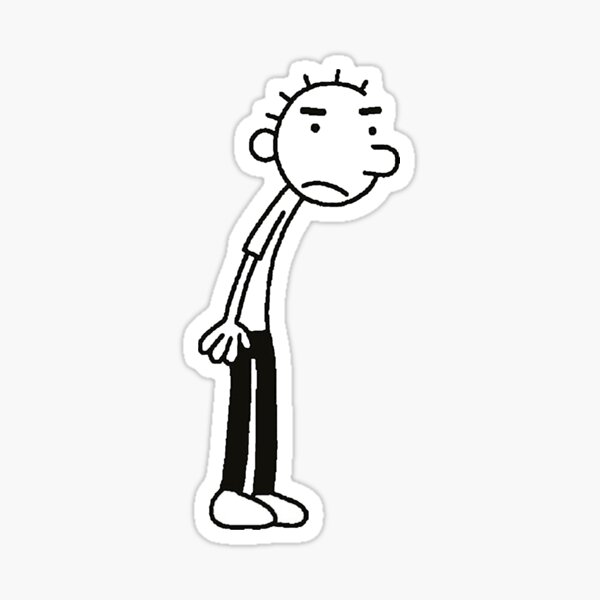 Greg Heffley and Rowley kiss kiss Sticker for Sale by Laurencarterxx