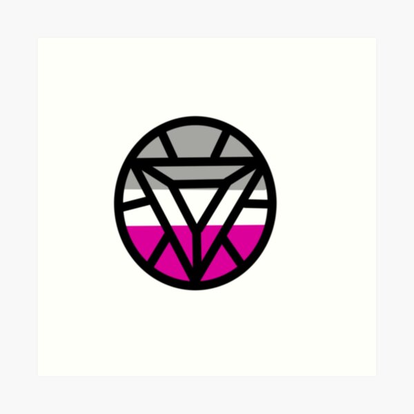 Iron Asexual Pride Logo Art Print