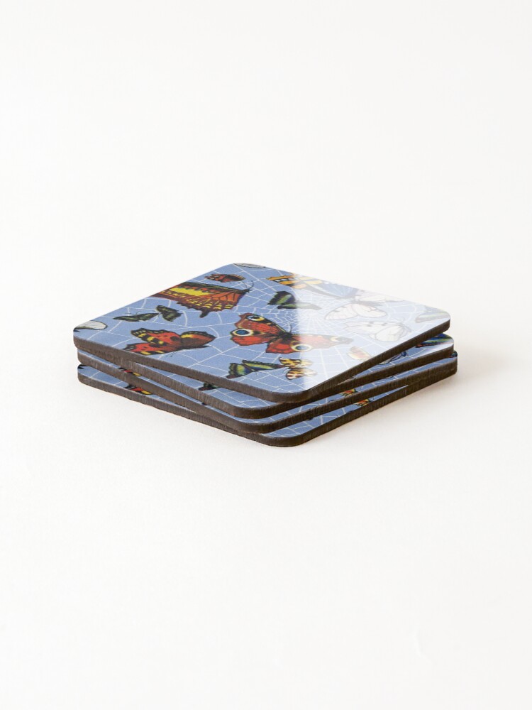 Thumbnail 4 of 5, Coasters (Set of 4), Butterfly Pattern Design designed and sold by MEPL.