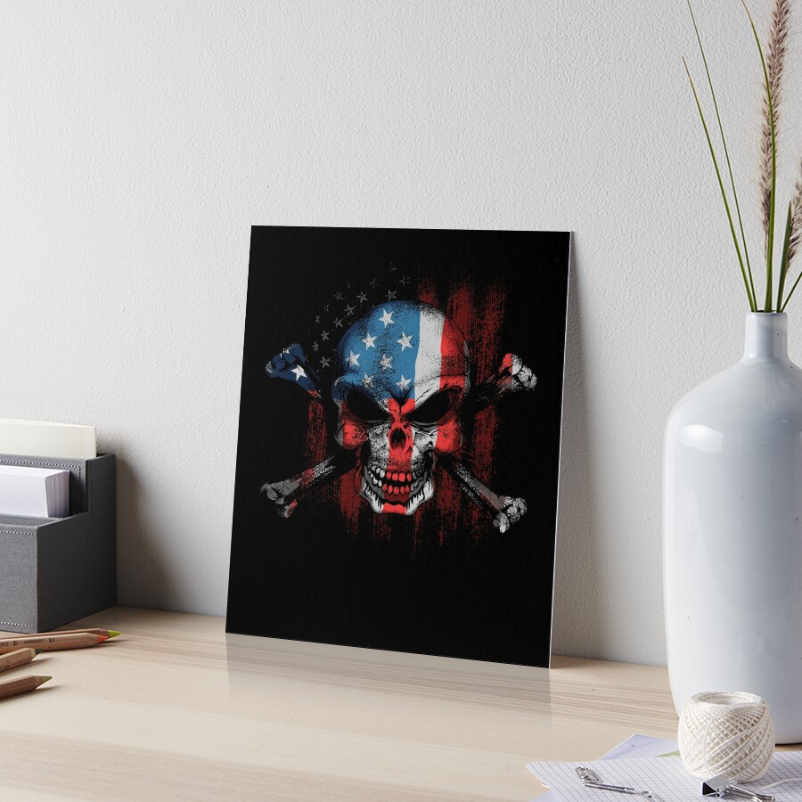 American Football USA Flag Skull Helm Poster for Sale by mafeel