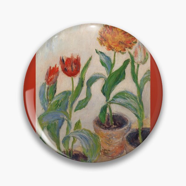 Item preview, Claude Monet - Three Pots of Tulips - Floral Painting designed and sold by NewNomads.