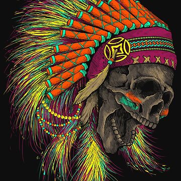 Chief Knockahoma Undead Warrior Home Fine Art Print