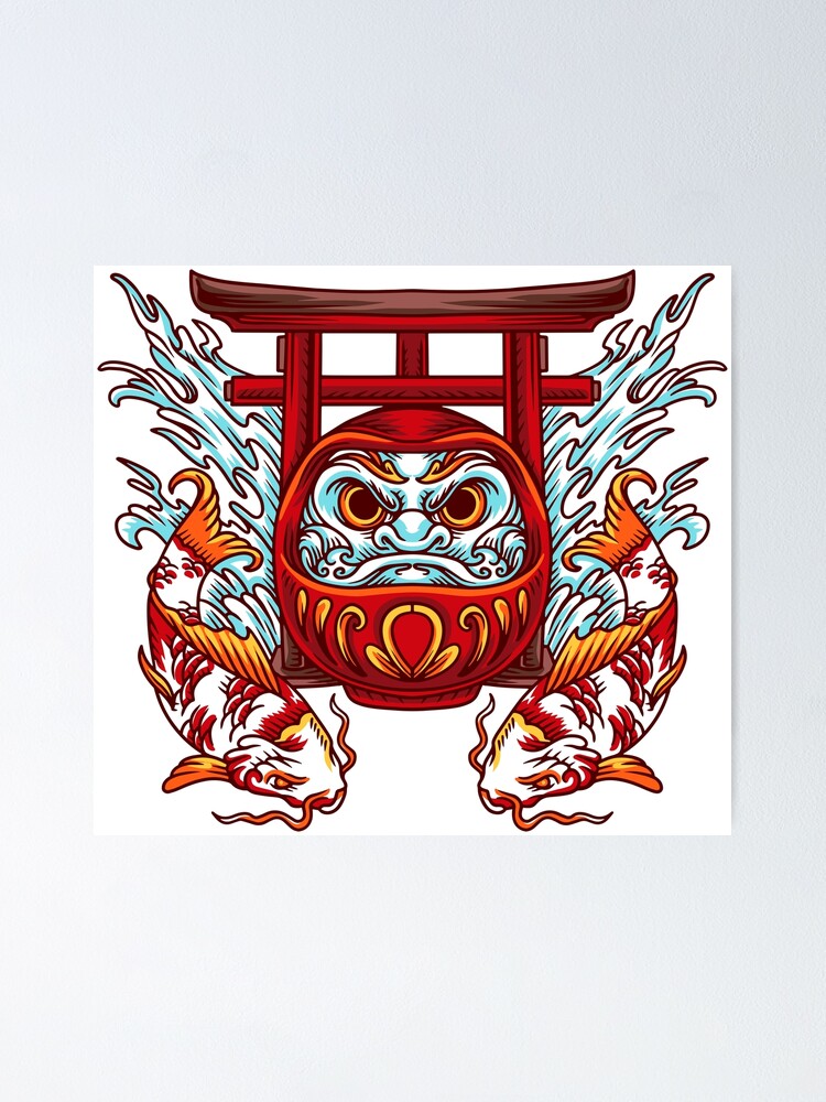 Daruma Doll Metal Print for Sale by kawaiidread