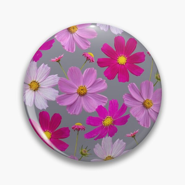 Item preview, Pink Cosmos Flowers Floral Nature Pattern, Real Flowers Photo Collage designed and sold by paldronma.