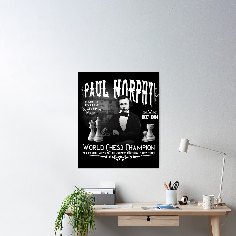 Paul Morphy--Chess Puzzle Art Board Print for Sale by tshdesigns