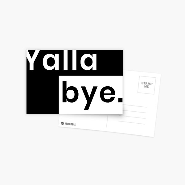 Postkarten Yalla Bye Redbubble