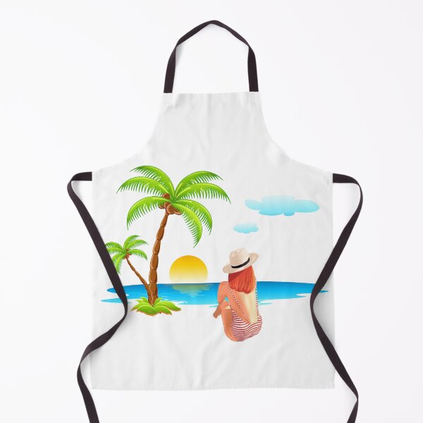Item preview, Summer background with Beautiful woman in bikini sunbathing on the beach and Coconut Tree designed and sold by mashmosh.