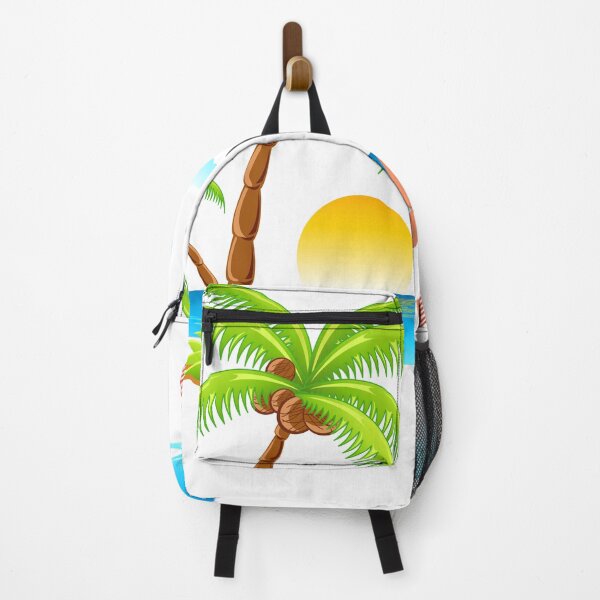 Item preview, Summer background with Beautiful woman in bikini sunbathing on the beach and Coconut Tree designed and sold by mashmosh.