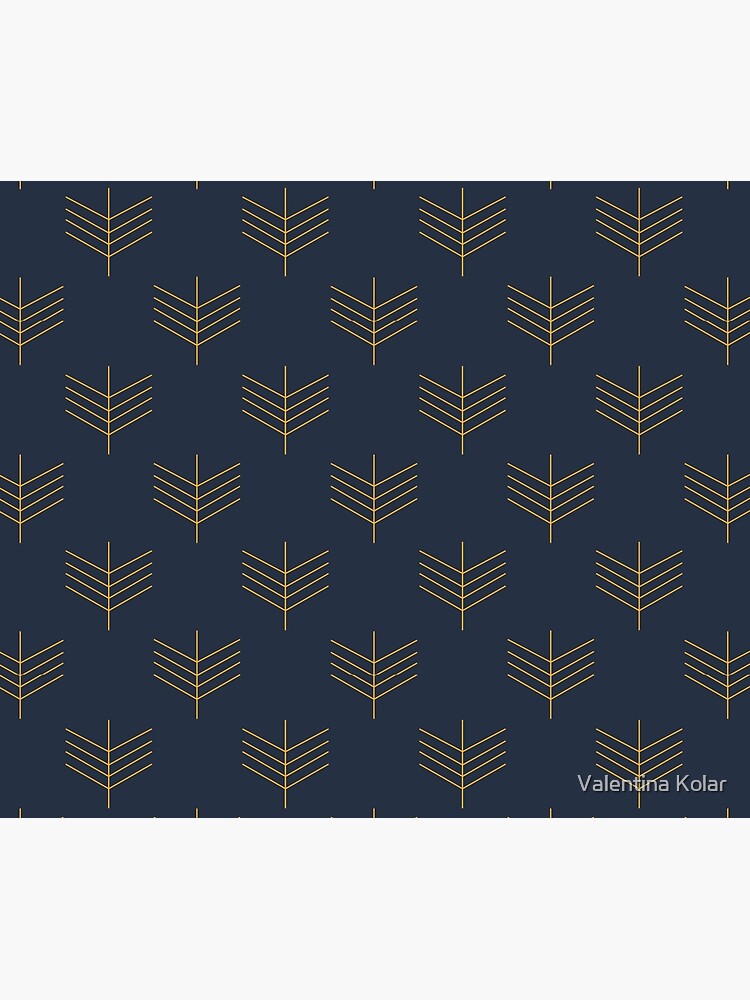 Navy blue art deco pattern by valekica
