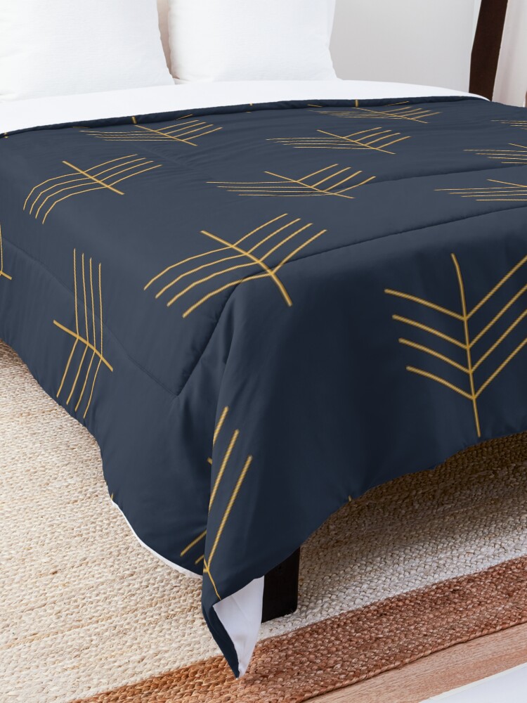 Alternate view of Navy blue art deco pattern Comforter
