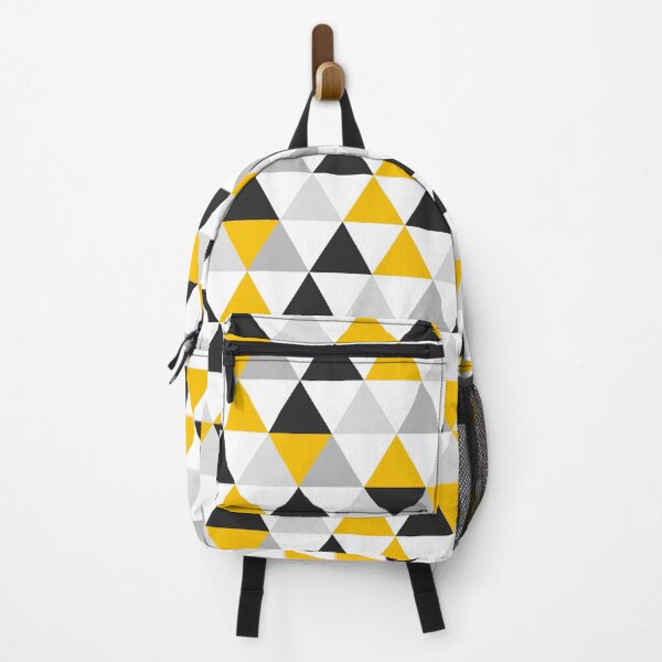 Item preview, Yellow Gray Black and White Triangles Pattern designed and sold by Samultaneous.