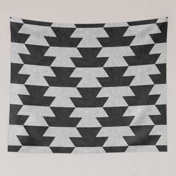 Item preview, geometric aztec - grey/black designed and sold by littlearrow.