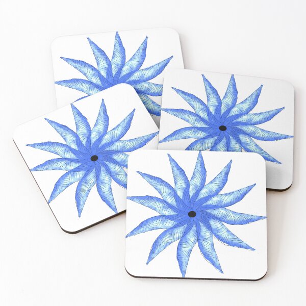 Item preview, blue patterned flower designed and sold by cmakeitcount.