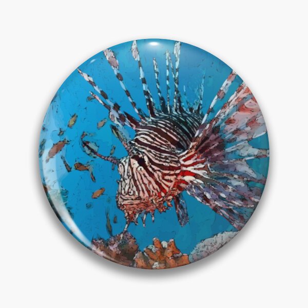 Item preview, Lion fish and coral reefs vectorized designed and sold by Beyond Words.