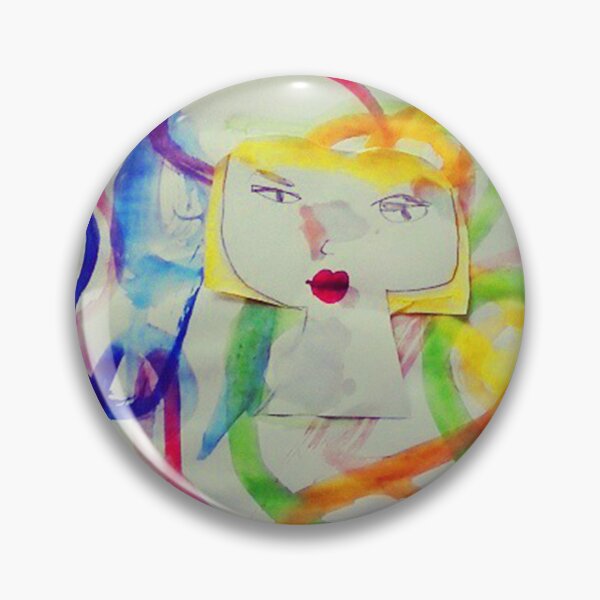 Item preview, Colorful Doodle Girl Painting by Elisavet designed and sold by azimaplace.