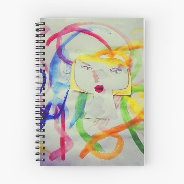 Item preview, Colorful Doodle Girl Painting by Elisavet designed and sold by azimaplace.
