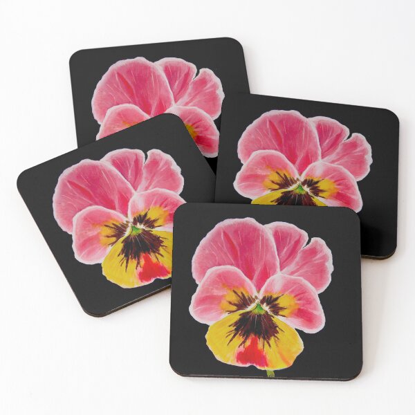 Pansy Coasters (Set of 4)