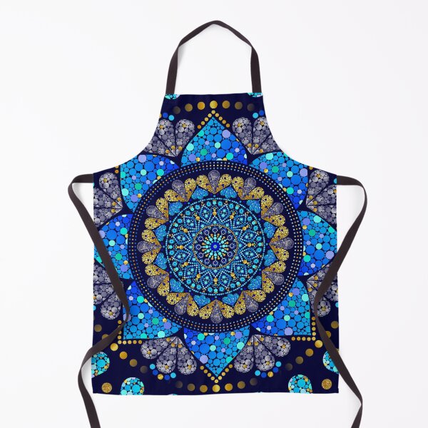 Item preview, Mandala blue turquoise gold designed and sold by ChrissiCreation.