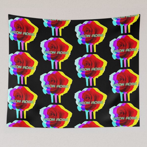 Item preview, Rose Neon Glitch Design Pattern designed and sold by TheHappyK.