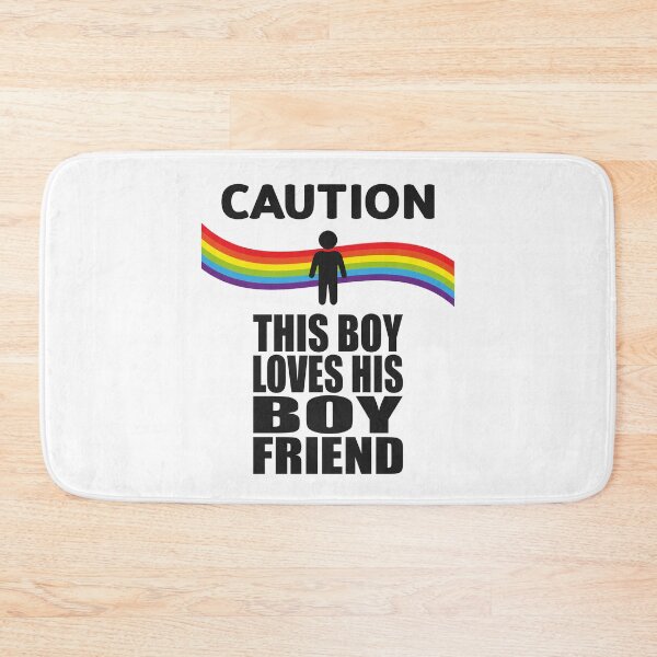 Item preview, CAUTION - THIS BOY LOVES HIS BOYFRIEND designed and sold by Dwarf-Monkey.