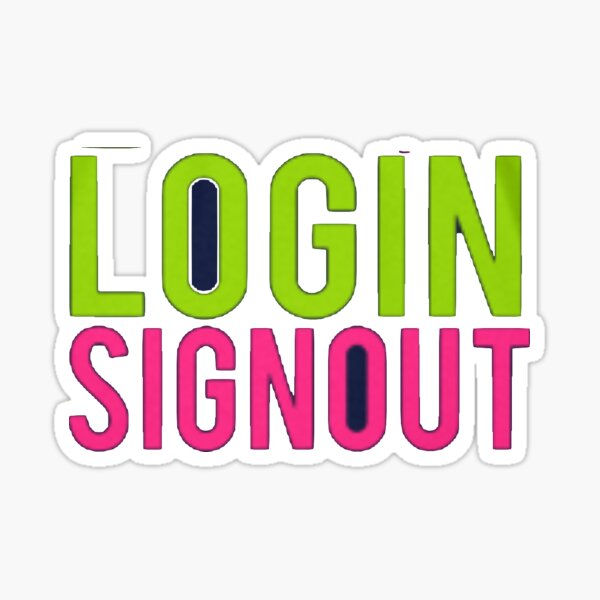 Login Stickers Redbubble - i got log out my account in roblox at gotlog twitter