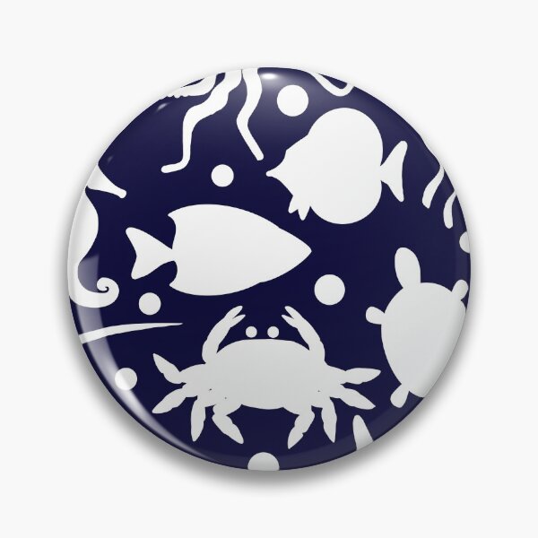 Item preview, White Sea Animals Pattern designed and sold by MillerDesigns.