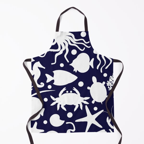 Item preview, White Sea Animals Pattern designed and sold by MillerDesigns.