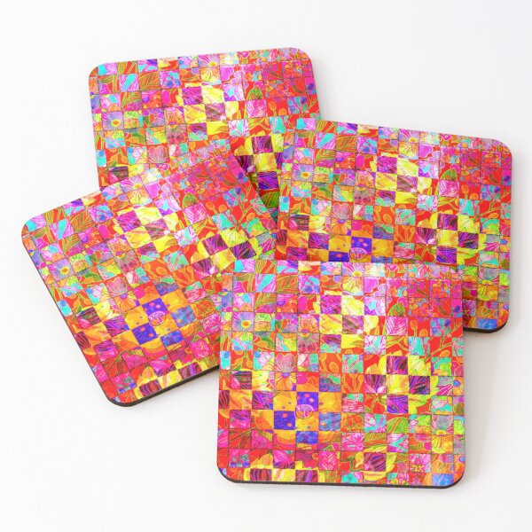 Item preview, Bohemian checkered floral designed and sold by ibelieveimages.
