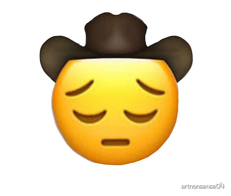 "Sad Cowboy Emoji" by artnonsense04 Redbubble