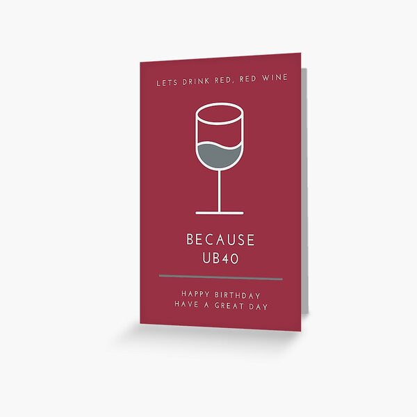 Rotwein Geburtstagskarte Grußkarte