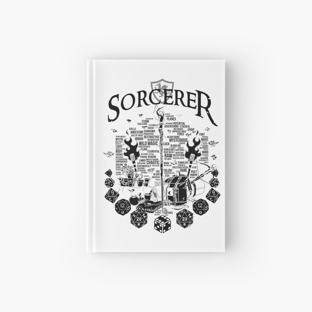 RPG Class Series: Sorcerer - Black Version Hardcover Journal