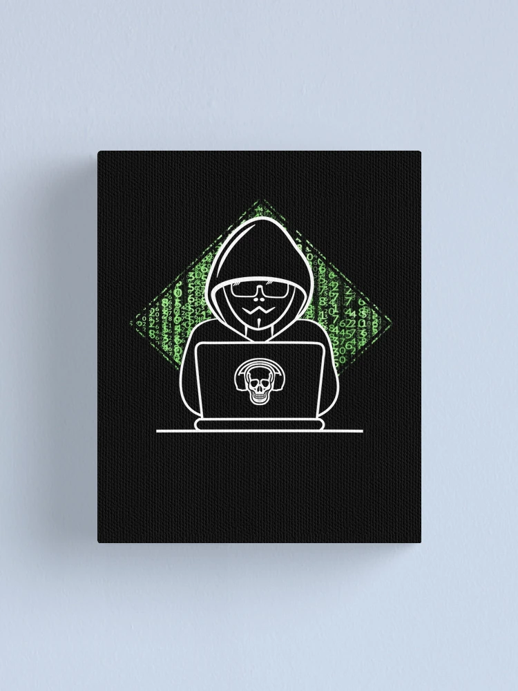 Thumbnail 1 of 3, Canvas Print, Computer Hacker Coding Phyton for Tech, Programmer and Coder designed and sold by Cedinho.