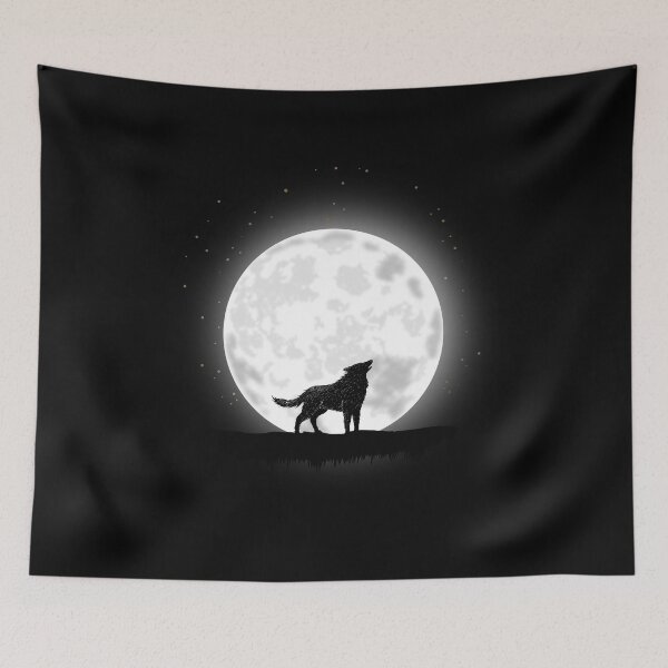 Item preview, Wolf Howl Full Moon Mysticism Moonlight Gift designed and sold by Ibu83.