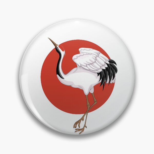 Item preview, Japan flag with Red Crowned Crane  designed and sold by Funny-Vintage.