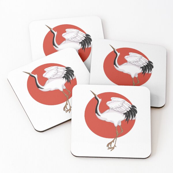 Item preview, Japan flag with Red Crowned Crane  designed and sold by Funny-Vintage.