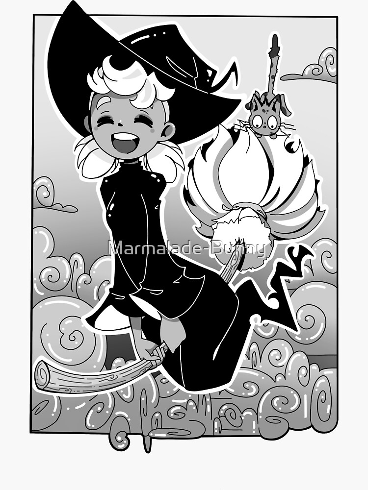 Witch Sticker For Sale By Marmalade Bunny Redbubble