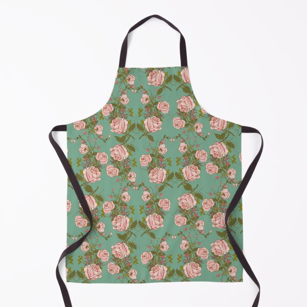 Item preview, Roses in Teal with pink fabric Throw Pillow designed and sold by amethystdesign.