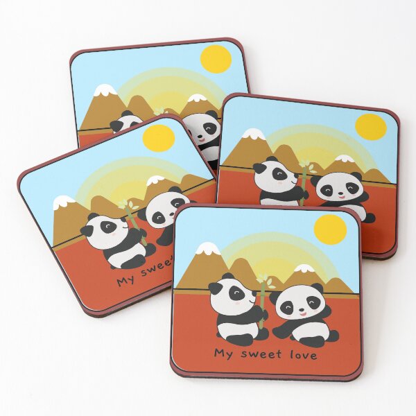 Item preview, My Sweet Love- Romantic Panda Lovers-  designed and sold by EvaWolf.
