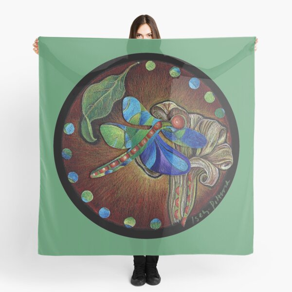 Dragonfly mandala, the beat goes on Scarf