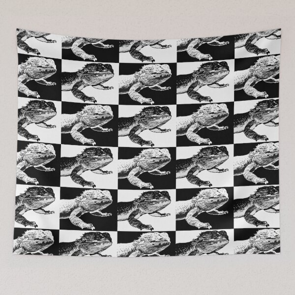 Item preview, Bearded Dragon Pattern Black and White   designed and sold by TB2018.