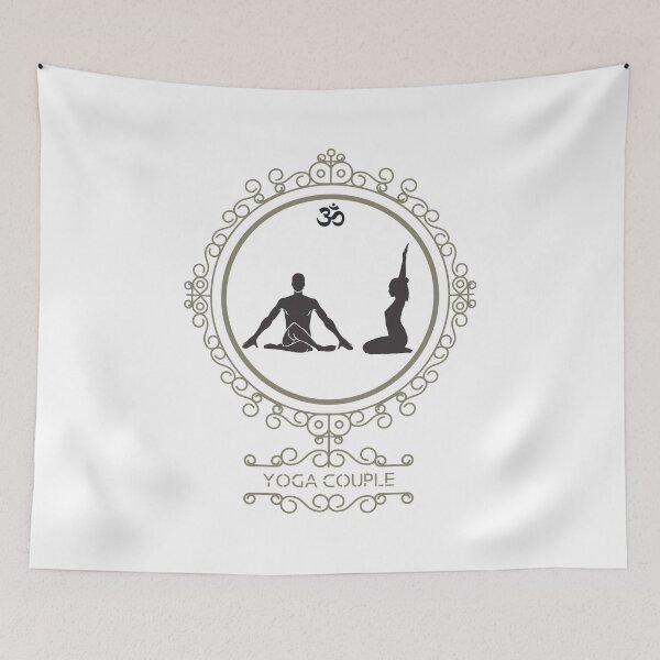 Item preview, Yoga Couple pose with Aum designed and sold by PacificStreams.