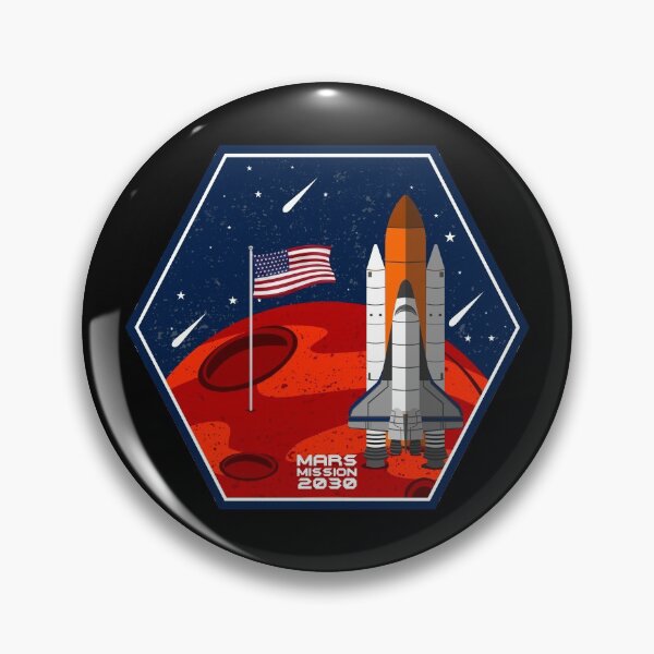 Item preview, Space USA Mars Red Planet Rockets Spaceship Spaceshuttle Interplanetary Travel Gift designed and sold by TheAplus.