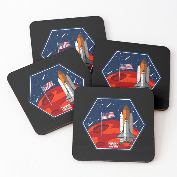 Item preview, Space USA Mars Red Planet Rockets Spaceship Spaceshuttle Interplanetary Travel Gift designed and sold by TheAplus.