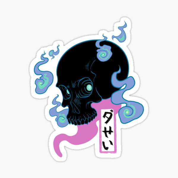 Neon Skull Stickers Redbubble