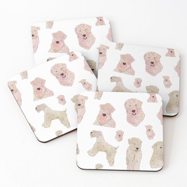 Item preview, Soft Coated Wheaten Terrier Sketchy Modern Pattern designed and sold by BayRosePets.
