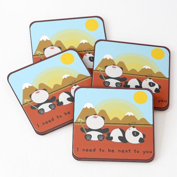 Item preview, Panda, I need to be next to you - Cute lazy panda friends designed and sold by EvaWolf.