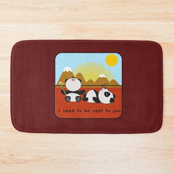 Item preview, Panda, I need to be next to you - Cute lazy panda friends designed and sold by EvaWolf.