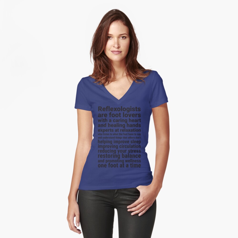 Item preview, Fitted V-Neck T-Shirt designed and sold by Onpointholistic.
