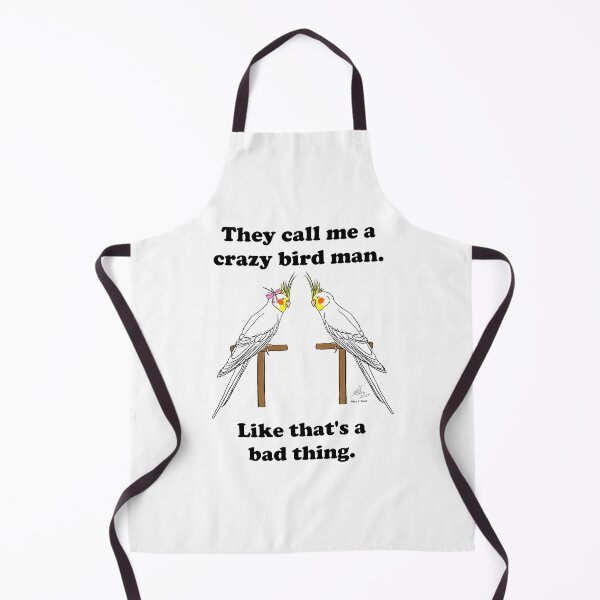 Item preview, Crazy Bird Man with Lutino Cockatiels designed and sold by Laughing Parrot Studio.